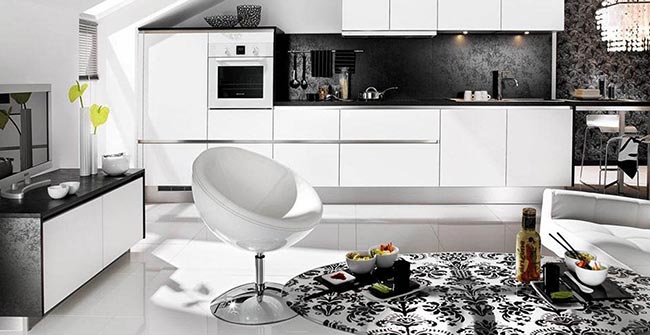 سیاه و سفید آشپزخانه-طراحی